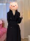 Petite Mid-Length Black Woolen Coat for Women, Thick for Autumn and Winter 2026, New Popular Style with a High-End Feel