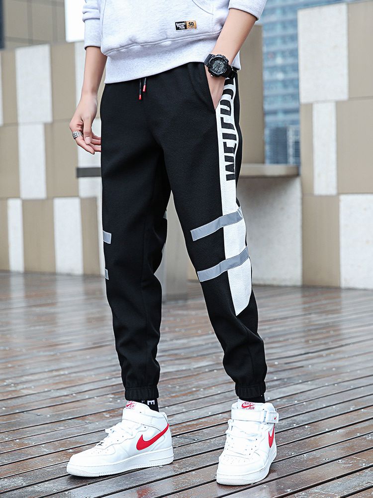 Pants Men's casual pants summer 2021 new ultra-thin loose Korean version of the trend nine-point knitted sweatpants