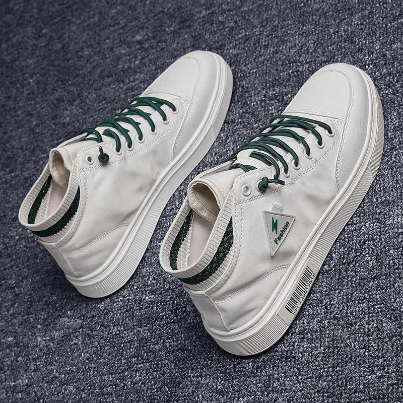 Men's shoes winter tide shoes high tube shoes Korean fashion casual tide men spirit guy white shoes high state lazy man