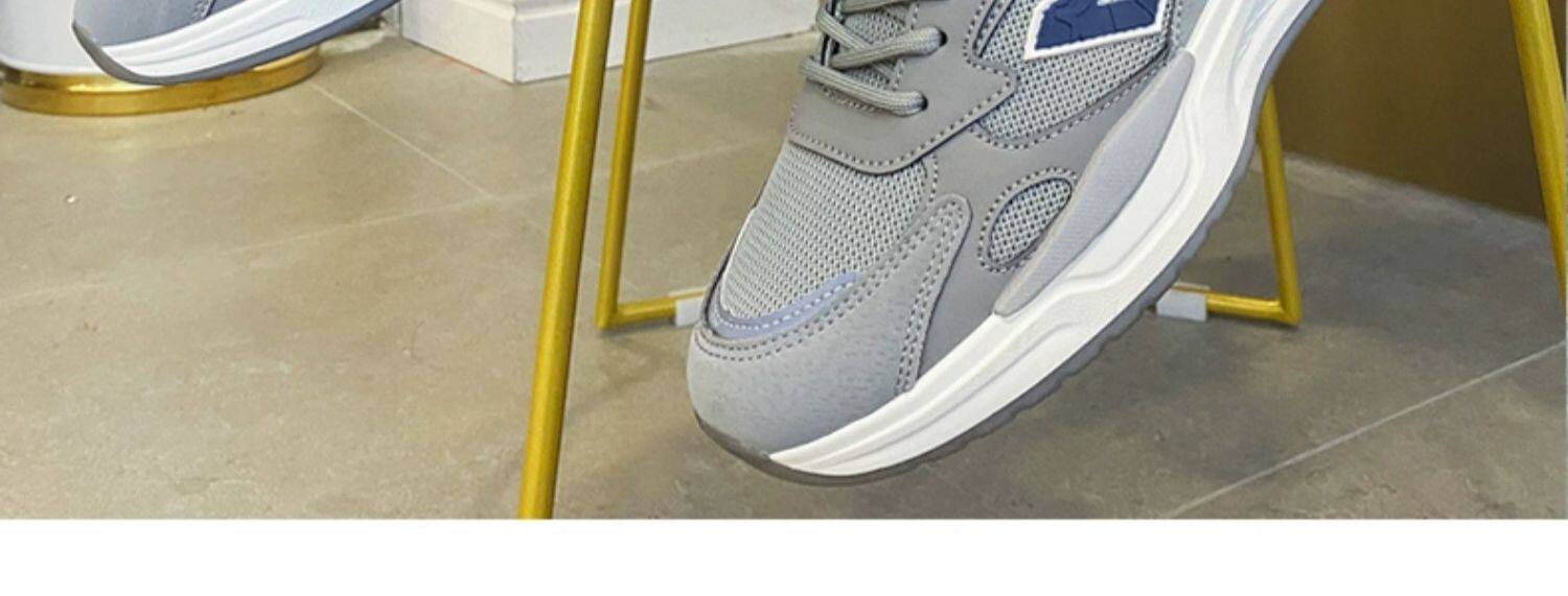 Папа обувь 男鞋2024新款春季透气网面防臭运动休闲跑步增高老爹潮牌劳保潮鞋