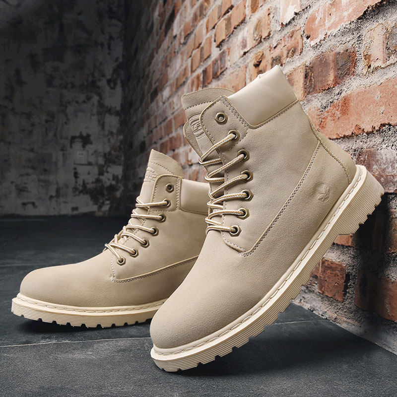 Martin Boots Tooling Boots High Drum Male Boots Rhubarb Middle Cylinder Desert Tide Shoes Men's Shoes Sub Short Boots 2022 New Spring Autumn Season