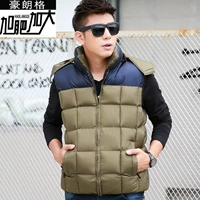 Đặc biệt cộng với phân bón XL vest béo áo trùm đầu quá khổ áo thanh niên cotton giải phóng mặt bằng 34XXXL áo ghi lê nam