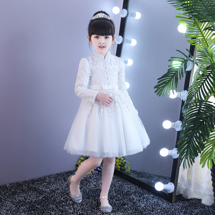 Trẻ em chủ nhà trang phục buổi tối mùa thu và mùa đông cộng với cô gái nhung công chúa váy trang phục piano cô gái hoa cưới tutu shop thời trang trẻ em