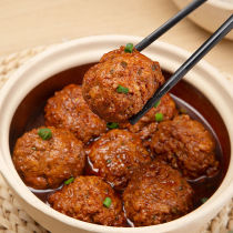 Braised lion 500g * 2 bags of Yangzhou specialty Sixi meatballs pork meatballs ready-to-eat cooked meatballs snacks