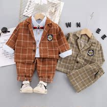 Boy suits suit Children 1 Spring and autumn 2 Mens baby One-year-old gown 3 Ying Lengfeng 4 Children Western suit Three sets