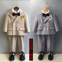 Flower Boy Boy Gown Suit 2021 New Spring Autumn Childrens Birthday Little Suit Boy Walk Show Piano Performance