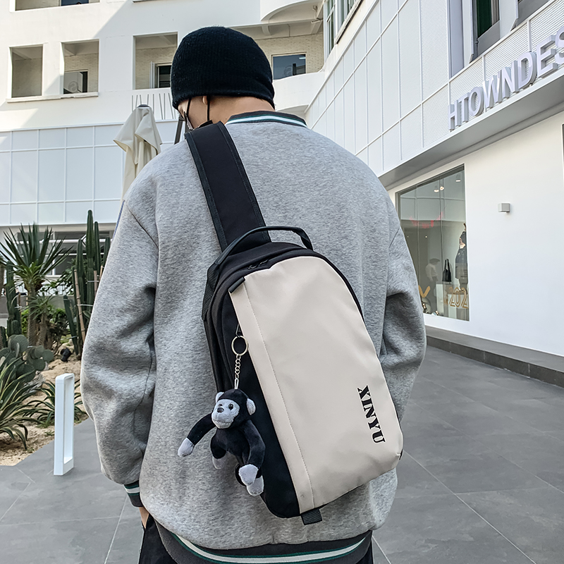 Tide card 100 Lap Casual Chest Bag Ipad single shoulder bag Skew Satchel Mans Simple large capacity 11-inch flat-bed bag