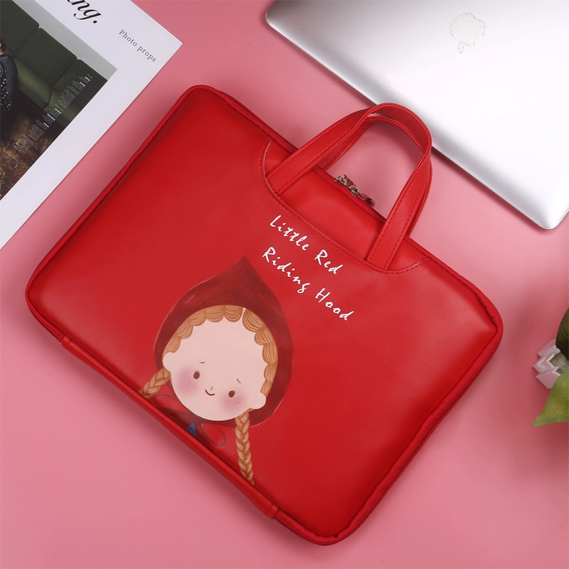 Túi xách nữ thời trang dễ thương Huawei matebook kê HP Apple macbook Dell Lenovo 11/12 / 13.3 / 13/1415 / 15.6 inch túi máy tính mỏng chống nước xe đẩy với - Phụ kiện máy tính xách tay hình dán máy tính casio