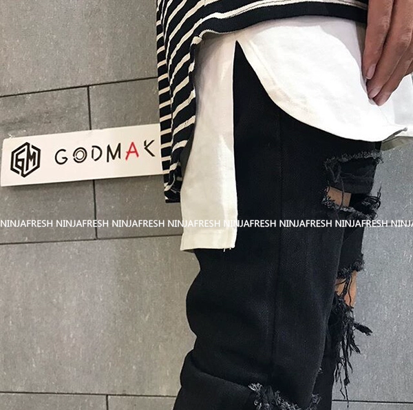Đường phố cao cấp 17G mùa xuân và mùa hè đồng bằng khe dài sương mù bông kanye rắn màu cơ sở vest áo ghi lê