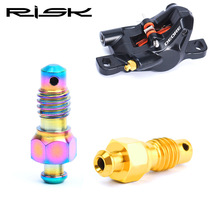 RISK mountain bike titanium alloy oil disc exhaust screw brake clamp oil injection deflated screw box assembly