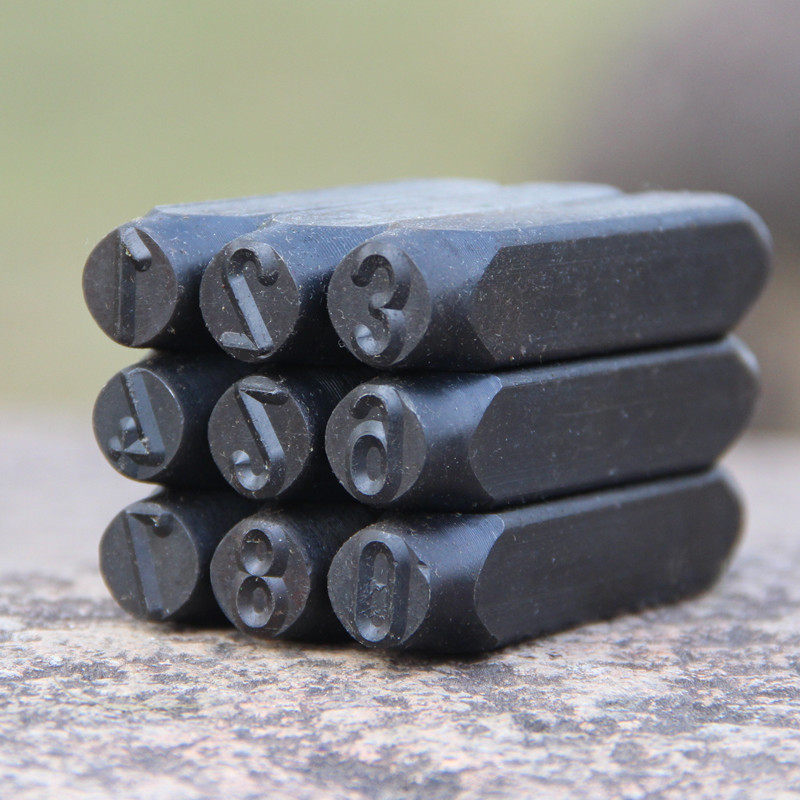 Steel word code digital steel printed letter punching hand lettering tool steel word die beating steel printing tool