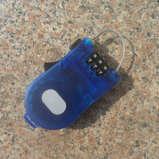 Long Hao steel wire Three digital safety helmet luggage luggage code lock