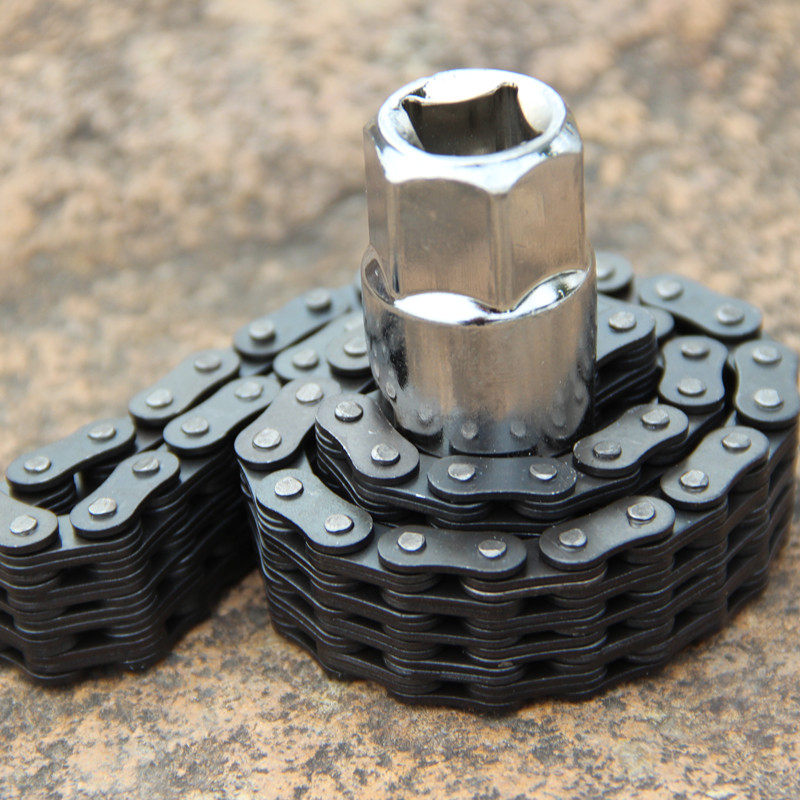 Removable filter element wrench Chain strip style oil filter cardiowrench double chain filter wrench oil changing tool