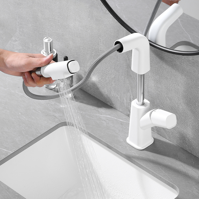 All copper rotating pull-pull-type basin faucet toilet wash poolside pool on stage to pool cooling and hot tap