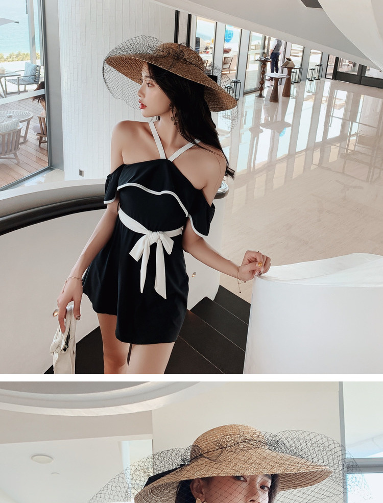 Bộ đồ bơi Yi Meishan nữ 2019 mới lưới màu đỏ bảo thủ liền nhau che gió che bụng thon thả gợi cảm cô gái bơi lội - Bộ đồ bơi One Piece đồ bơi nữ một mảnh