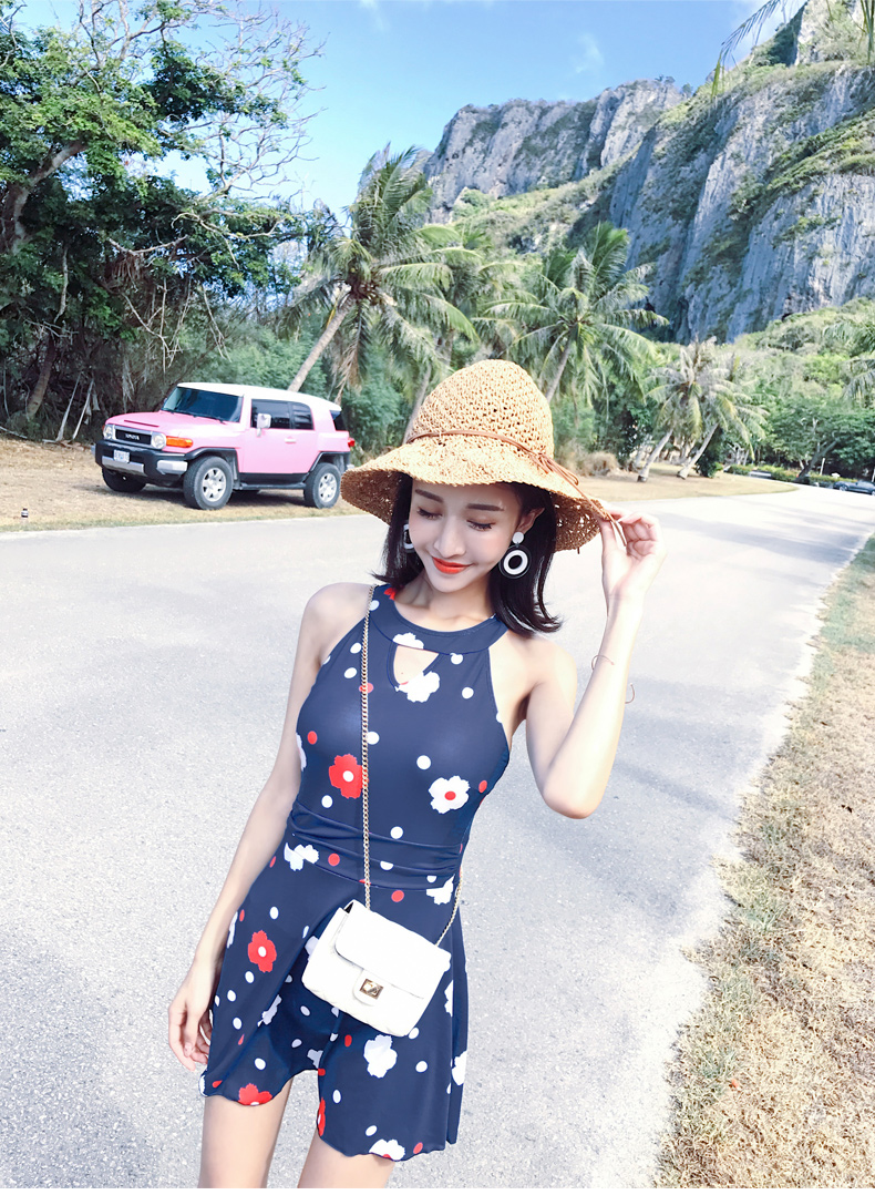[Giải phóng mặt bằng] Áo tắm nữ sinh viên bảo thủ mùa xuân nóng bỏng gợi cảm che bụng giảm béo một mảnh váy ngực nhỏ áo tắm nữ - Bộ đồ bơi One Piece đồ bơi liền thân váy