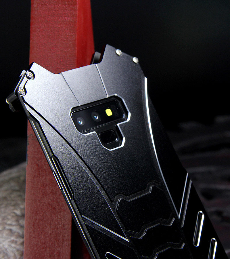 R-Just Batman Shockproof Aluminum Shell Metal Case with Custom Batarang Stent for Samsung Galaxy Note 9