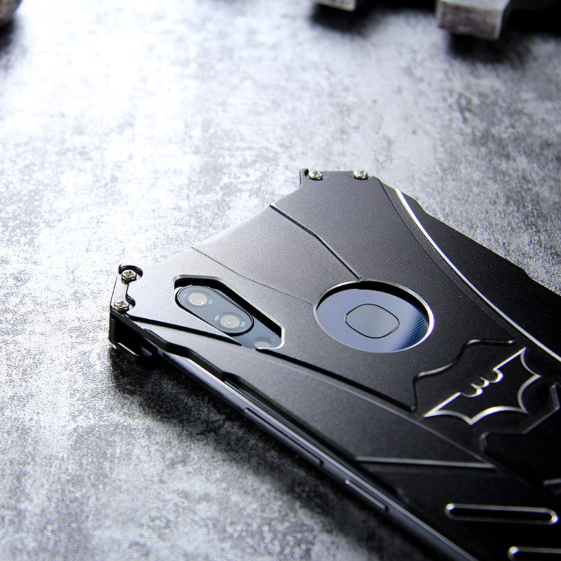 R-Just Batman Shockproof Aluminum Shell Metal Case with Custom Batarang Stent for vivo NEX S & vivo NEX A