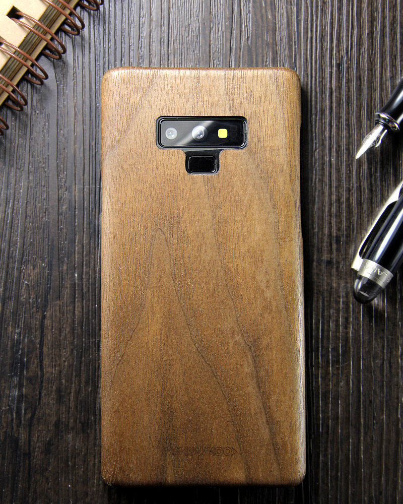 SHOWKOO Kevlar Natural Wood Ultra Slim Case Cover for Samsung Galaxy Note 9