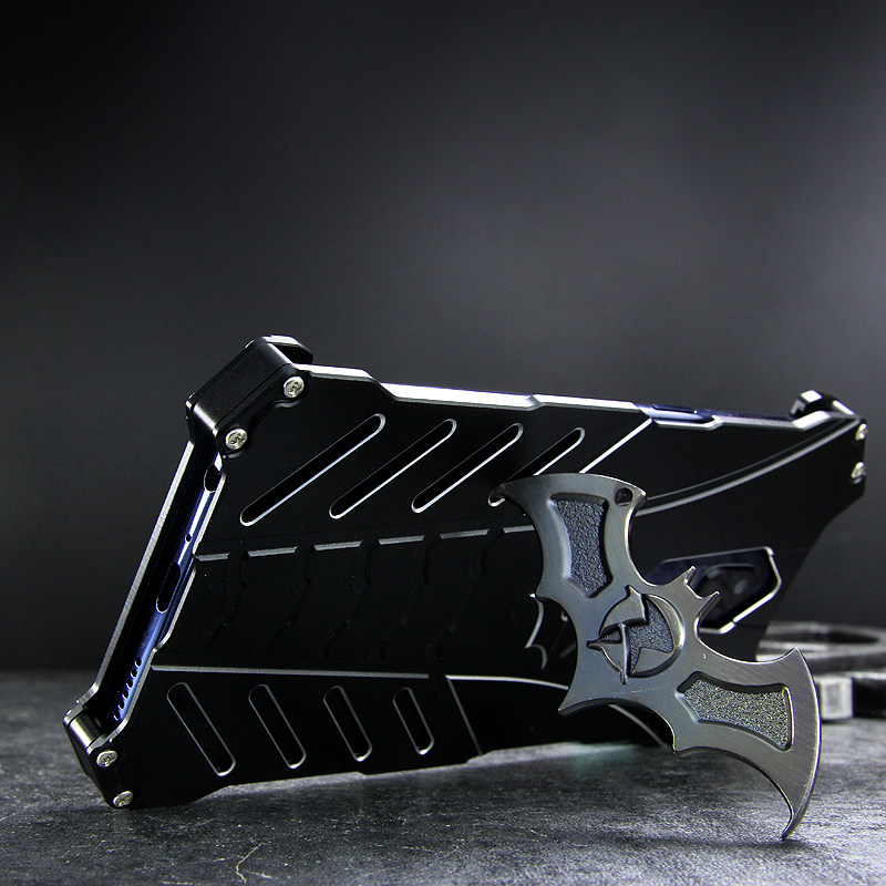 R-Just Batman Shockproof Aluminum Shell Metal Case with Custom Batarang Stent for OPPO R17 Pro & OPPO R17