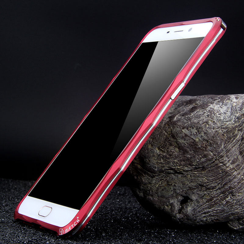 iMatch Slim Light Aluminum Metal Shockproof Bumper with Kickstand for OPPO R9 Plus & OPPO R9