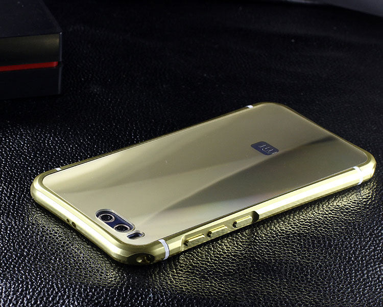 iy Rainbow Aluminum Metal Bumper Dazzle PC Back Cover Case for Xiaomi Mi 6