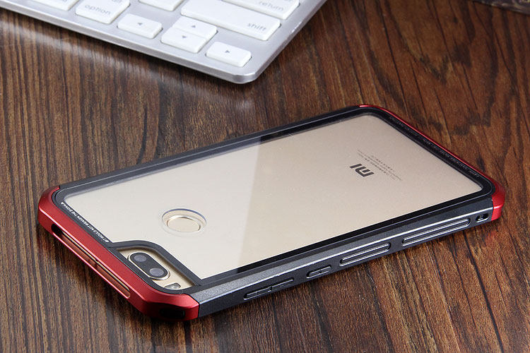 Luphie Nunchaku Airframe Metal Frame Air Barrier Tempered Glass Back Case Cover for Xiaomi Mi 5X / Xiaomi Mi A1