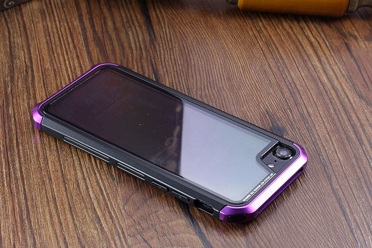 Luphie Nunchaku Airframe Metal Frame Air Barrier Tempered Glass Back Case Cover for Apple iPhone 6S/6 & iPhone 6S Plus/6 Plus