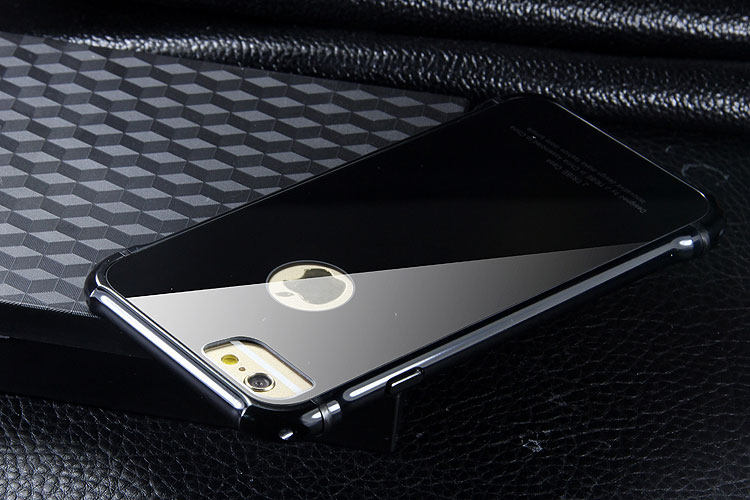 iy Rainbow Aluminum Metal Frame 9H Tempered Glass Back Cover Case for Apple iPhone 6S Plus/6 Plus & iPhone 6S/6