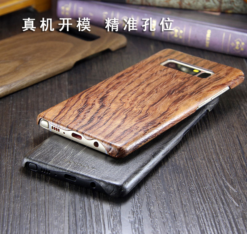 SHOWKOO Kevlar Natural Wood Ultra Slim Case Cover for Samsung Galaxy Note 8