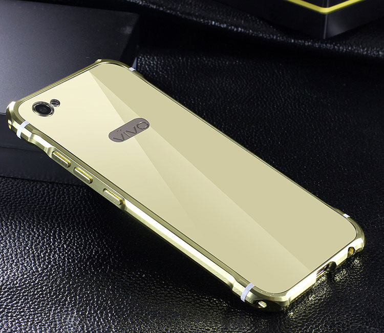 iy Rainbow Aluminum Metal Bumper Dazzle PC Back Cover Case for vivo X9s & vivo X9s Plus