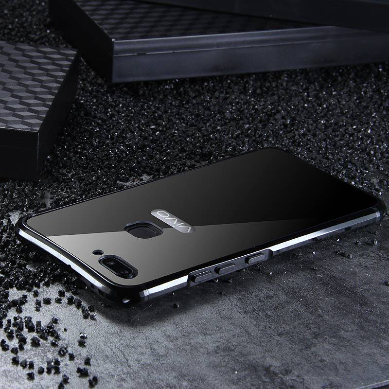 iy Rainbow Super Drop-proof Aluminum Metal Bumper Dazzle PC Back Cover Case for vivo X20