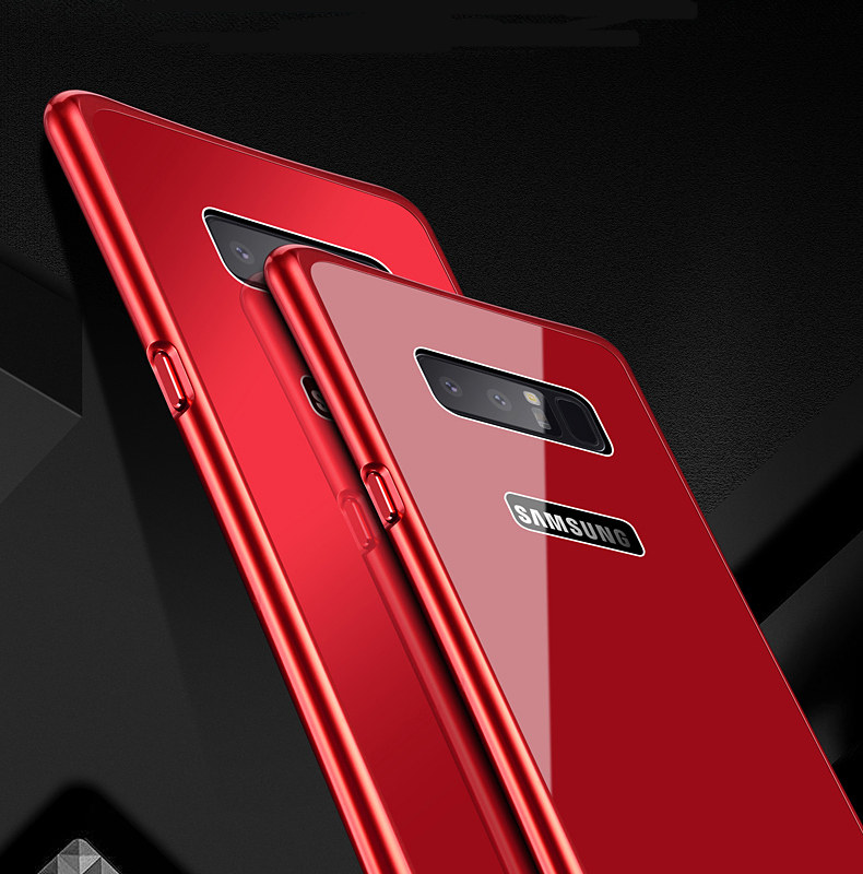 iy Rainbow Aluminum Metal Frame 9H Tempered Glass Back Cover Case for Samsung Galaxy Note 8