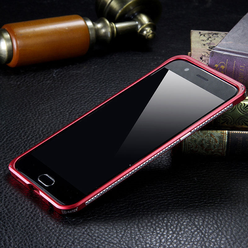 iMatch Slim Light Aluminum Metal Shockproof Bumper Case with Kickstand for OPPO R11 & OPPO R11 Plus