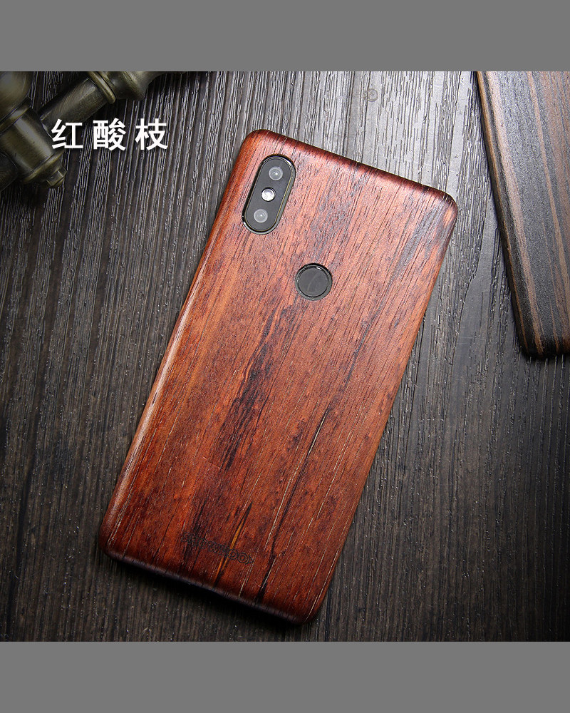 SHOWKOO Kevlar Natural Wood Ultra Slim Case Cover for Xiaomi Mi MIX 2S