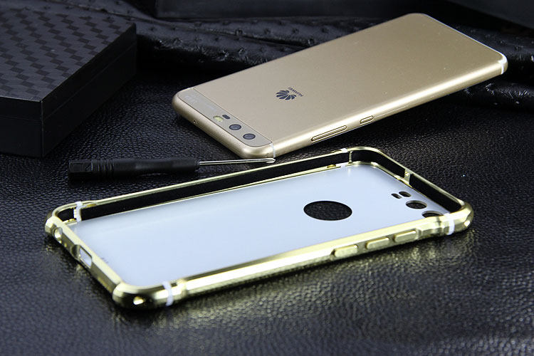 iy Rainbow Aluminum Metal Bumper Dazzle PC Back Cover Case for Huawei P10 Plus & Huawei P10