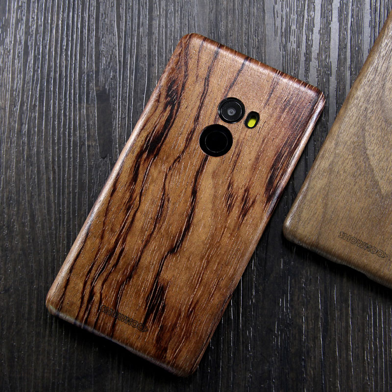 SHOWKOO Kevlar Natural Wood Ultra Slim Case Cover for Xiaomi Mi MIX 2