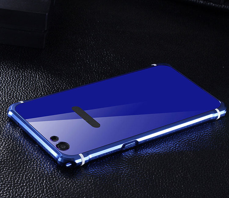 iy Rainbow Aluminum Metal Bumper Dazzle PC Back Cover Case for OPPO R9s & OPPO R9s Plus