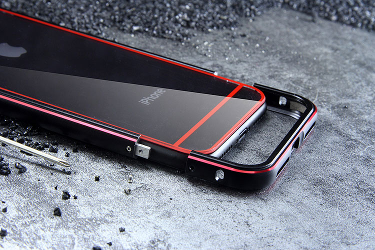 iy Bicolor Aurora Aluminum Metal Bumper Scratch Resistant Transparent PC Case Cover for Apple iPhone X