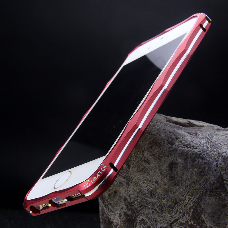 iMatch Slim Light Aluminum Metal Shockproof Bumper with Kickstand for Apple iPhone SE/5S/5