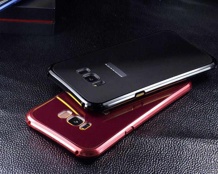 iy Rainbow Aluminum Metal Bumper Dazzle PC Back Cover Case for Samsung Galaxy S8 Plus & Galaxy S8