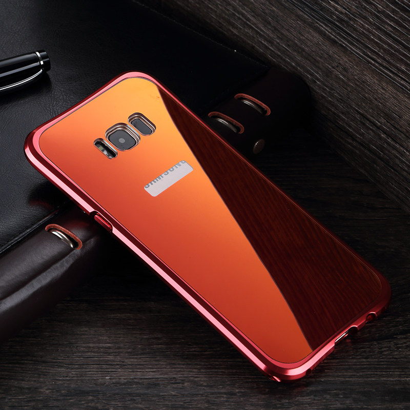 iy Rainbow Aluminum Metal Bumper Dazzle PC Back Cover Case for Samsung Galaxy S8 Plus & Galaxy S8