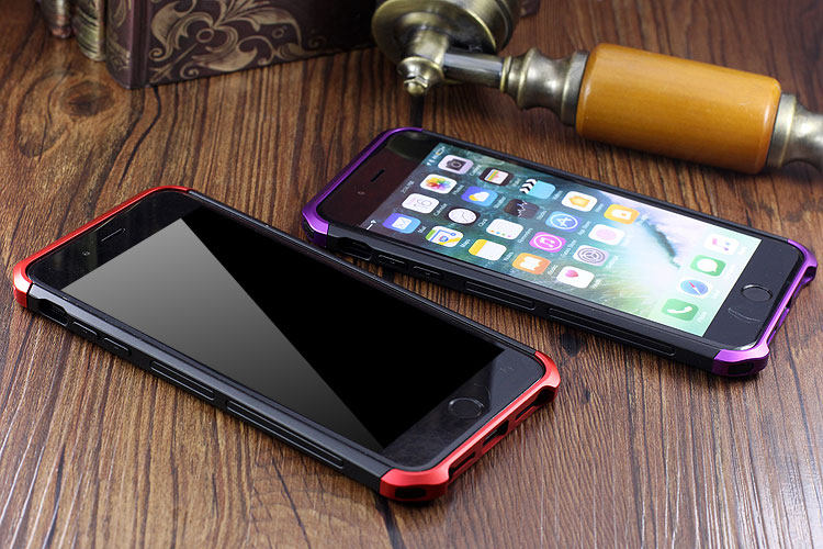 Luphie Nunchaku Airframe Metal Frame Air Barrier Tempered Glass Back Case Cover for Apple iPhone 7 Plus & iPhone 7