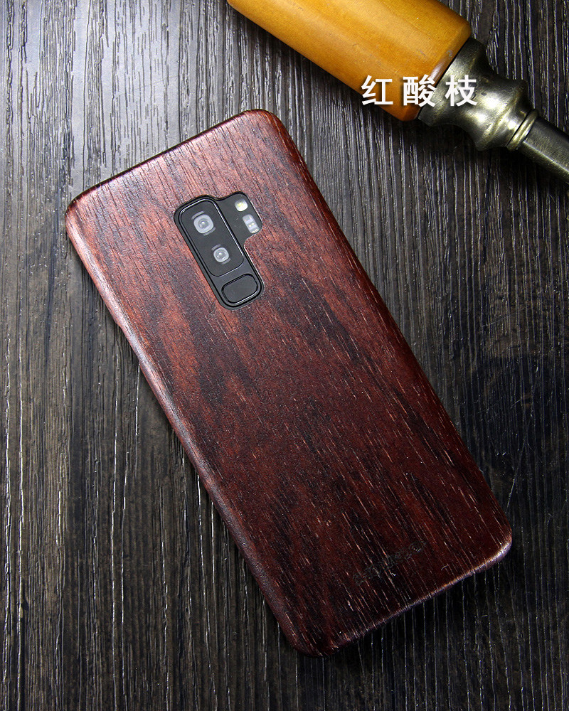 SHOWKOO Kevlar Natural Wood Ultra Slim Case Cover for Samsung Galaxy S9 Plus & Galaxy S9
