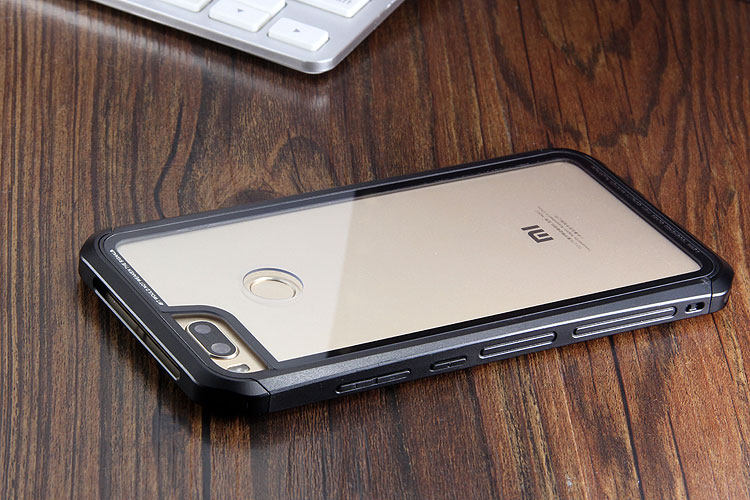 Luphie Nunchaku Airframe Metal Frame Air Barrier Tempered Glass Back Case Cover for Xiaomi Mi 5X / Xiaomi Mi A1