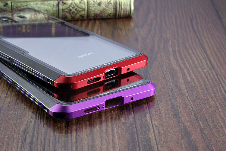 Luphie Nunchaku Airframe Metal Frame Air Barrier Tempered Glass Back Case Cover for Huawei Mate 10