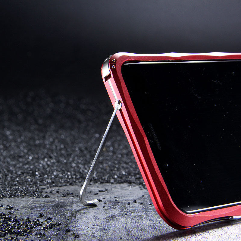 iMatch Slim Light Aluminum Metal Shockproof Bumper with Kickstand for OPPO R9s & OPPO R9s Plus