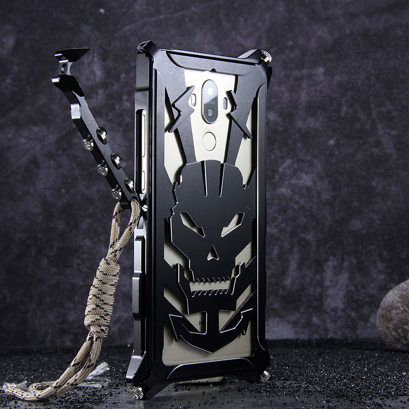 SIMON Mechanical Arm Skull Punk Premium Aluminum Metal Bumper Shockproof Case Cover for Huawei Mate 9