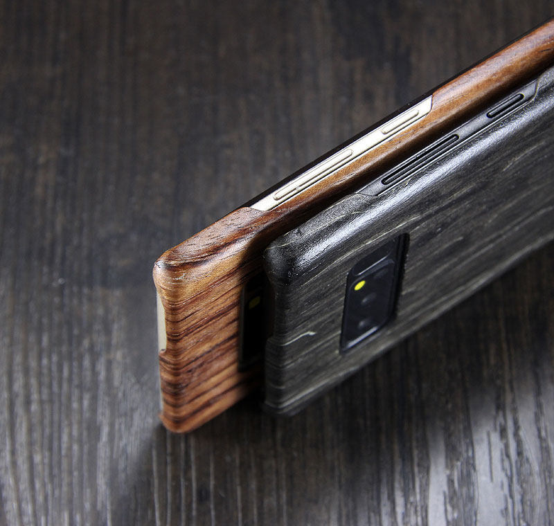 SHOWKOO Kevlar Natural Wood Ultra Slim Case Cover for Samsung Galaxy Note 8
