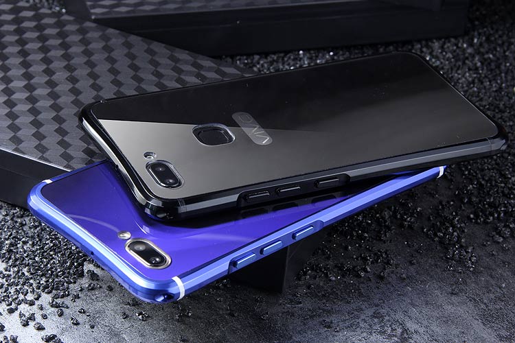 iy Rainbow Super Drop-proof Aluminum Metal Bumper Dazzle PC Back Cover Case for vivo X20